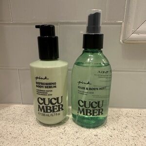 PINK Victoria’s Secret Cucumber Refreshing Body Serum + Hair & Body Mist Set